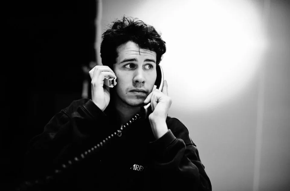 Fjodor with a telephone receiver